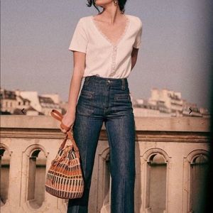 Sezane Augusto Pants Patch pocket size 36 US 4